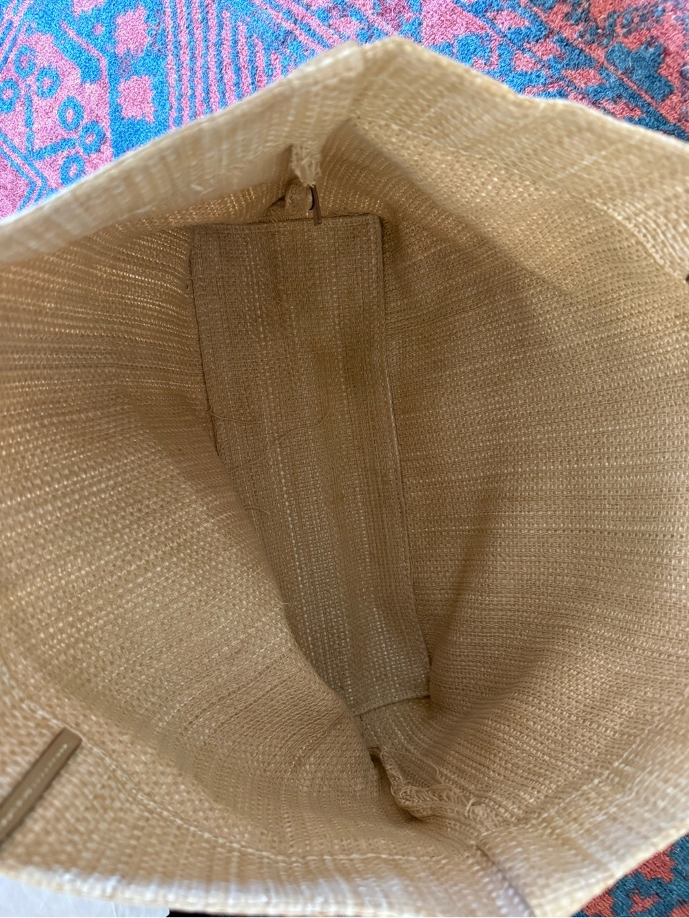 Prada Beige Woven Tote with Logo - Picture 3 of 7